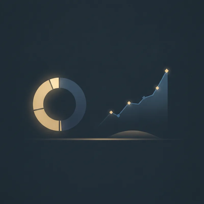 AI-driven market signals dashboard with live trend chart and confidence levels